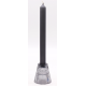 Candle Holder Glass Flip Midnight Grey